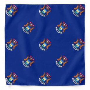 Michigan State Flag Design Bandana