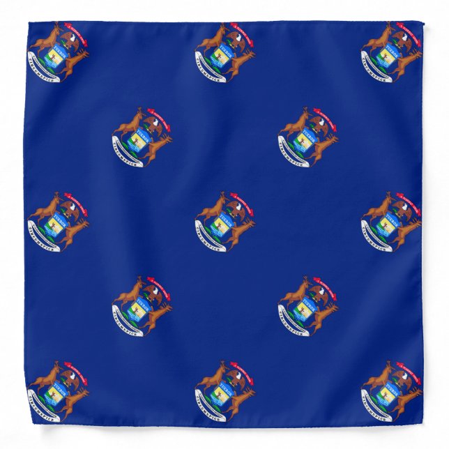 Michigan State Flag Design Bandana (Front)