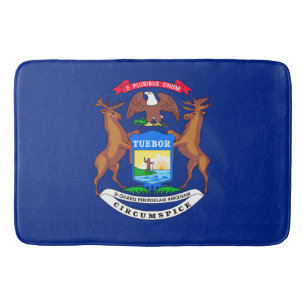 Michigan State Flag Design Bathroom Mat