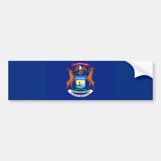 Michigan State Flag Design Bumper Sticker (Front)