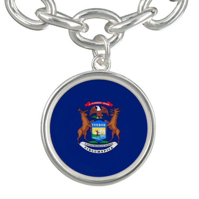 Michigan State Flag Design Decor Bracelet (Design)