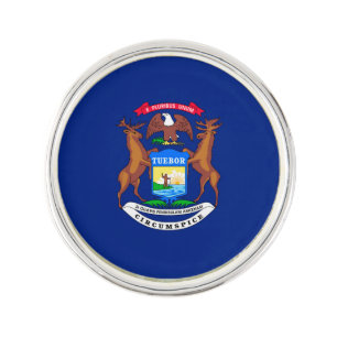 Michigan State Flag Design Decor Pin