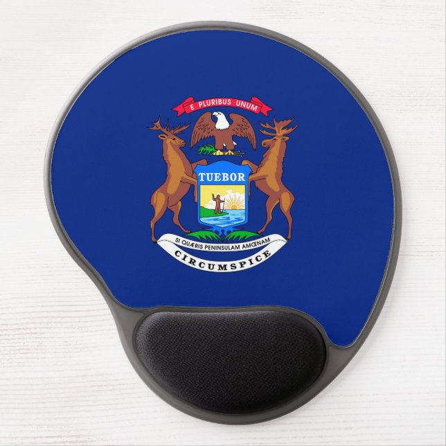 Michigan State Flag Design Gel Mouse Pad (Front)