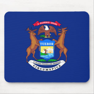 Michigan State Flag Design Mouse Pad