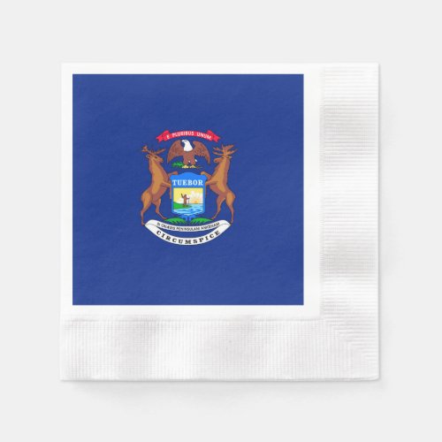 Michigan State Flag Design Napkins