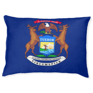 Michigan State Flag Design Pet Bed