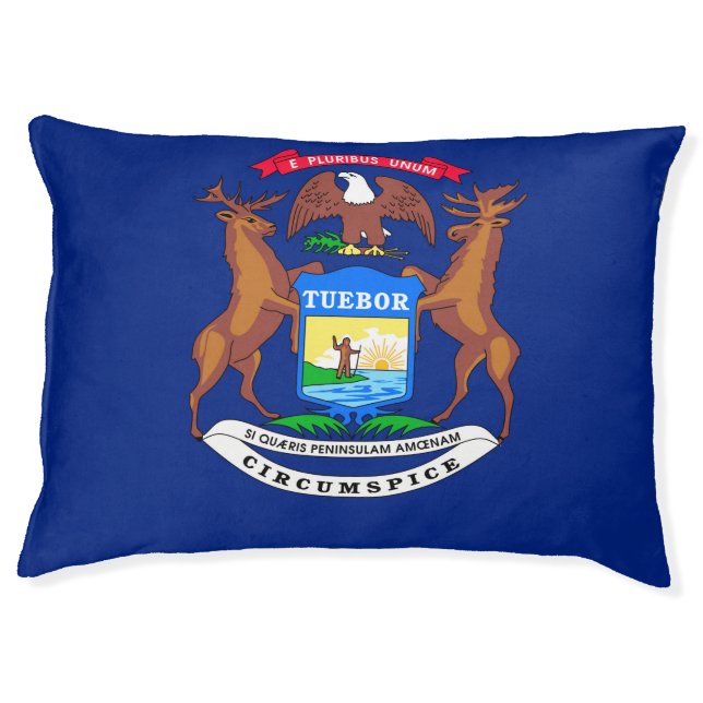 Michigan State Flag Design Pet Bed (Front)