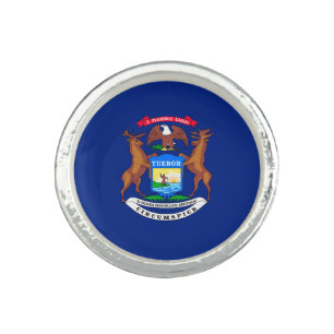 Michigan State Flag Design Ring