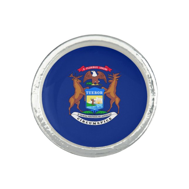 Michigan State Flag Design Ring (Front)