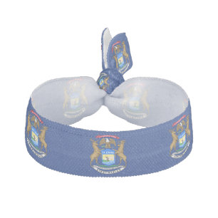 Michigan State Flag Elastic Hair Tie