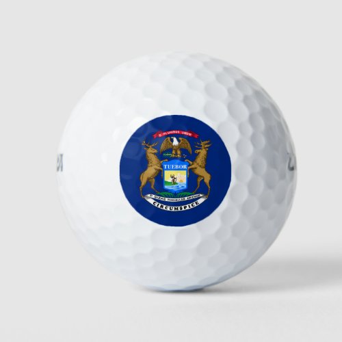 Michigan State Flag Golf Balls