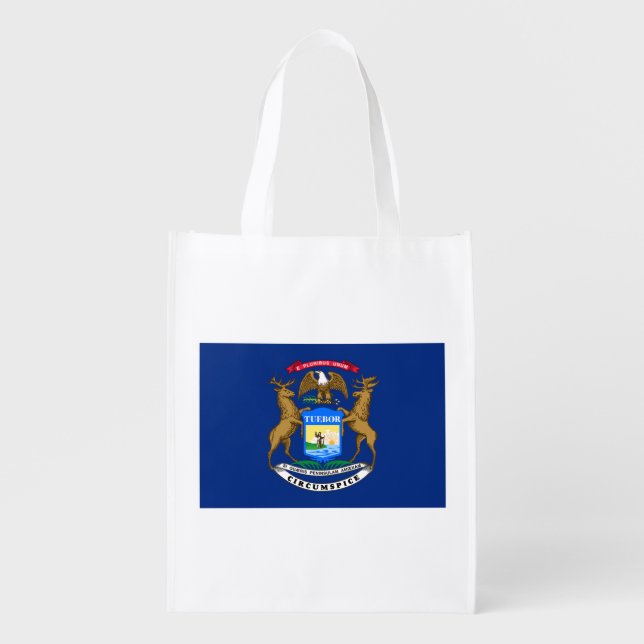 Michigan State Flag Grocery Bag (Front)