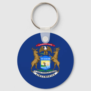 Michigan State Flag Keychain
