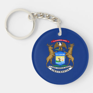 Michigan State Flag Keychain