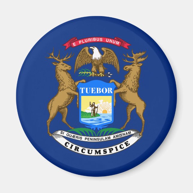 Michigan State Flag Magnet (Front)