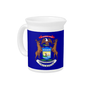 Michigan State Flag Pitcher
