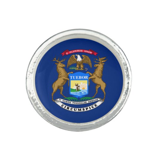 Michigan State Flag Ring (Front)