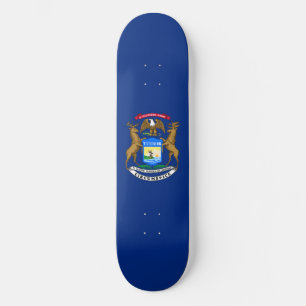 Michigan State Flag Skateboard