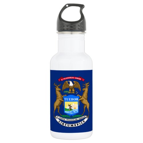 Michigan State Flag Stainless Steel Water Bottle