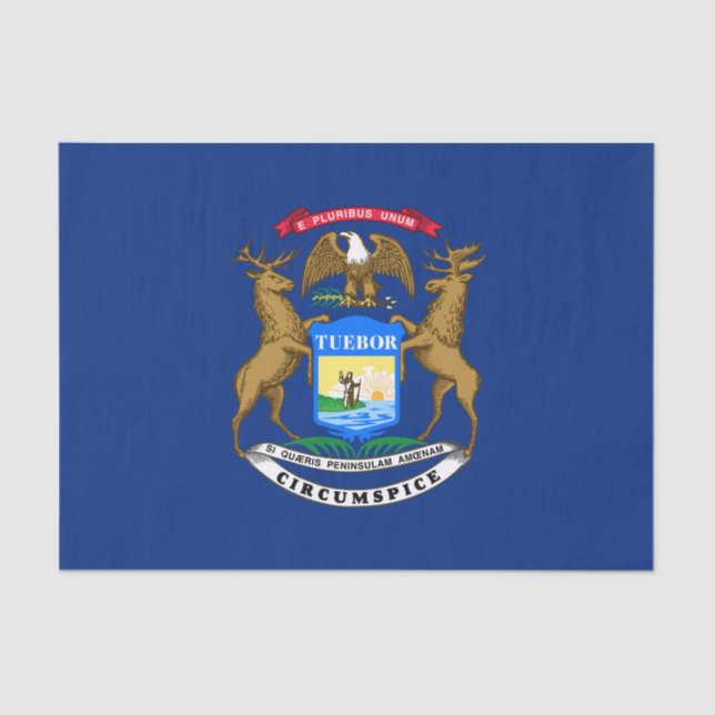 Michigan State Flag Tissue Paper (Front)
