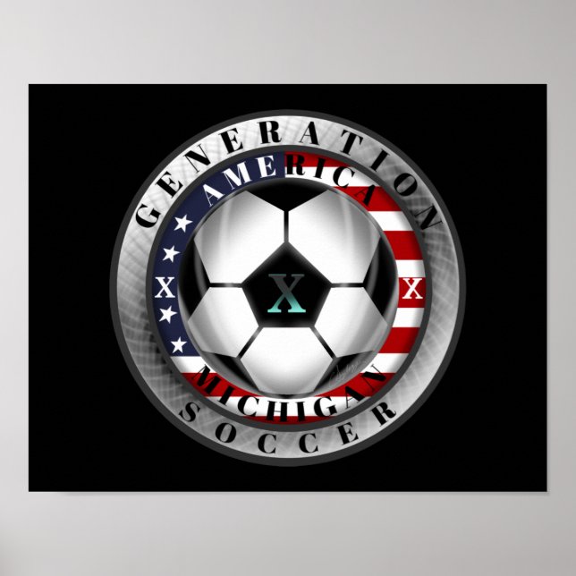 Michigan State Generation X American Soccer Poster (Front)