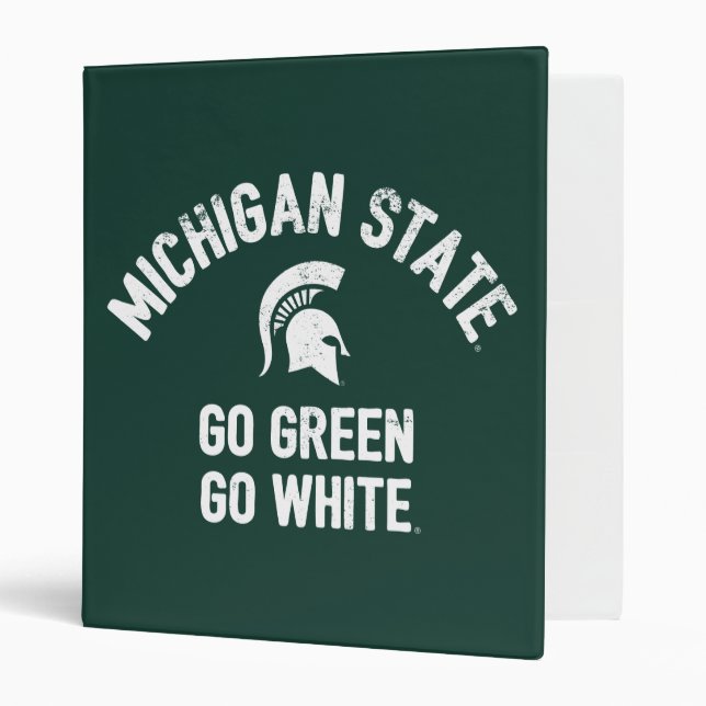 Michigan State | Go Green Go White 3 Ring Binder (Front/Inside)