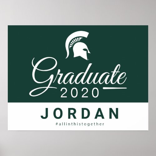 Michigan State Graduation Class of 2020 Poster