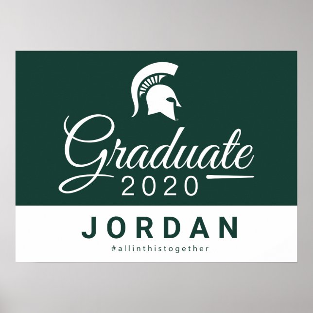 Michigan State Graduation Class of 2020 Poster (Front)