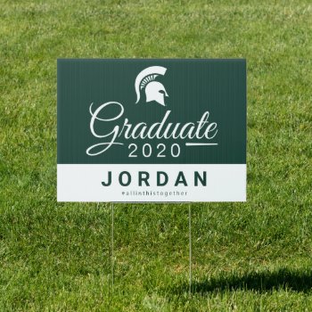 Michigan State Graduation Class Of 2020 Sign by michiganstate at Zazzle