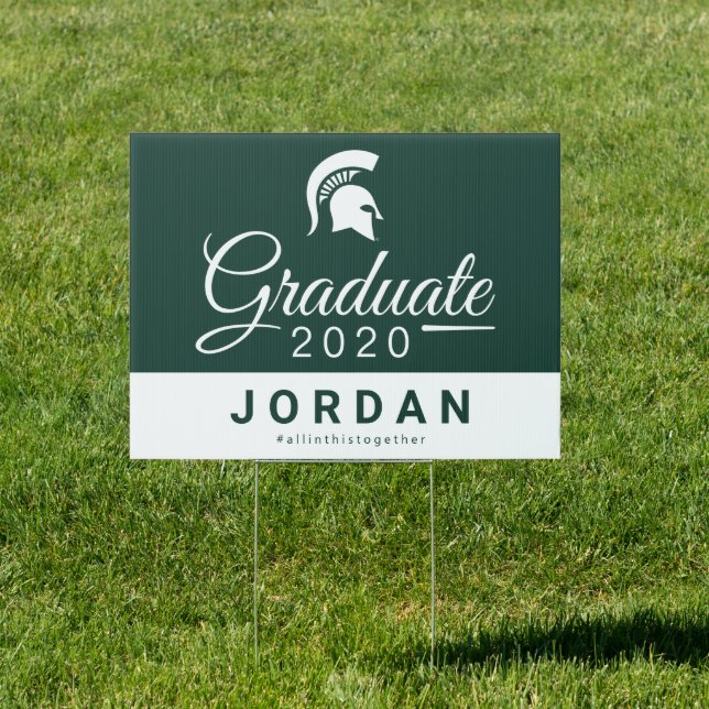 Michigan State Graduation Class of 2020 Sign (Insitu)