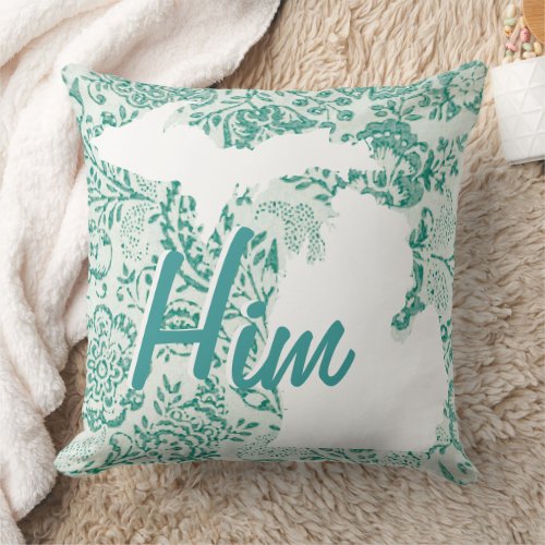 Michigan State Green Floral Any Color Pillow
