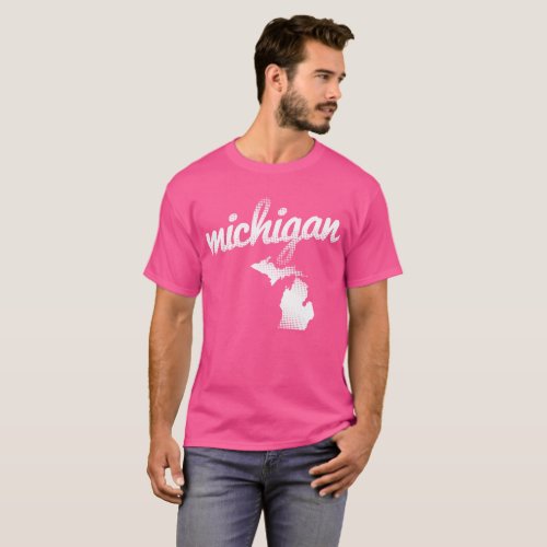 Michigan state in pink T_Shirt