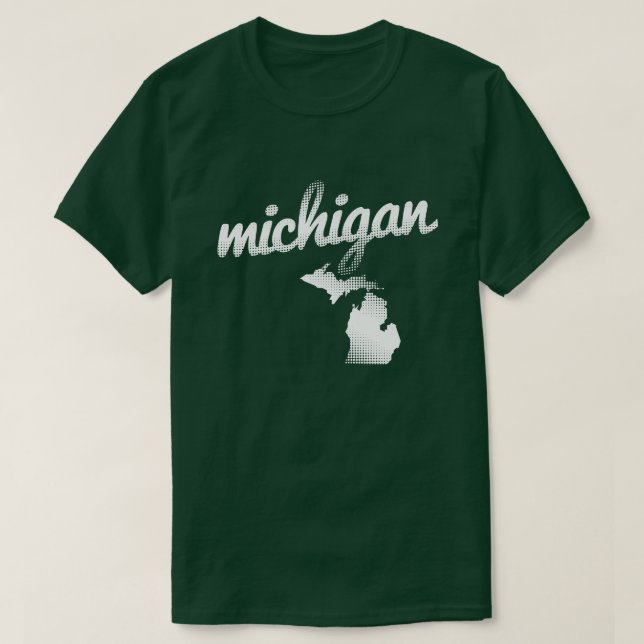 Michigan state in white T-Shirt (Design Front)