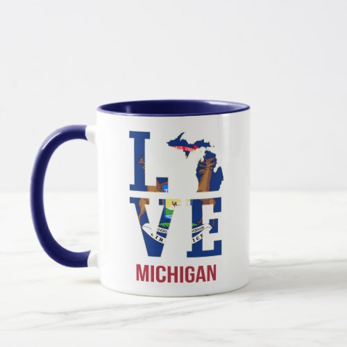 Michigan state love mug