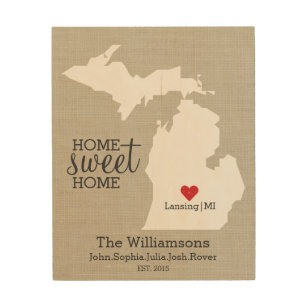 Map Wood Wall Art Zazzle