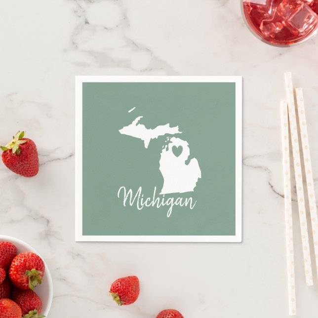 Michigan State Map    Napkins (Insitu)