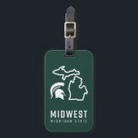 Michigan State | Midwest Luggage Tag<br><div class="desc">Check out these new Michigan State University designs! Show off your MSU Spartan pride with these new Michigan State products. These make perfect gifts for the Spartan student, alumni, family, friend or fan in your life. All of these Zazzle products are customizable with your name, class year, or club. Go...</div>