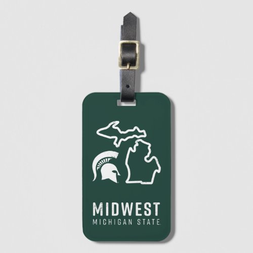 Michigan State  Midwest Luggage Tag