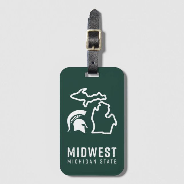 Michigan State | Midwest Luggage Tag (Front Vertical)