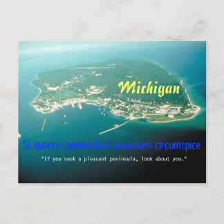 Michigan State Motto Postcard