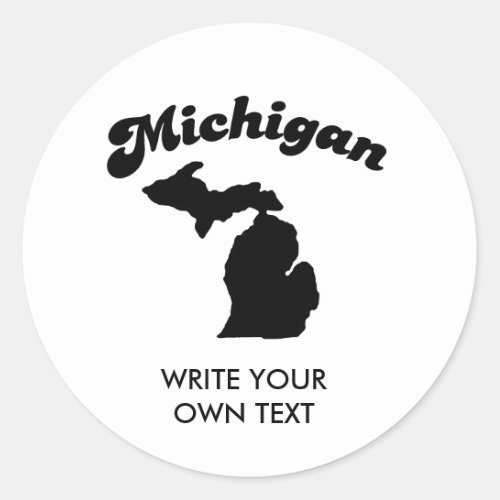 MICHIGAN STATE MOTTO T_SHIRT CLASSIC ROUND STICKER