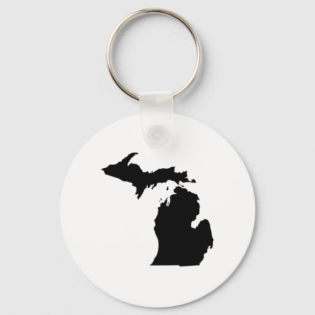 Michigan State Outline Keychain (Front)