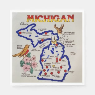 Michigan State Party  Napkins