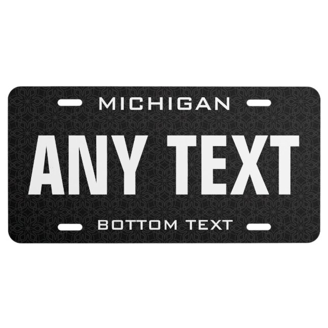 MICHIGAN State Personalized Auto License Plate (Front)