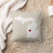 Michigan State Pillow Faux Linen Personalized (Blanket)