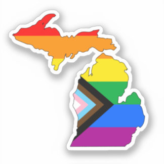 Michigan State Pride LGBTQ Progress Pride Sticker