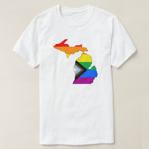 Michigan State Pride LGBTQ Progress Pride T_Shirt