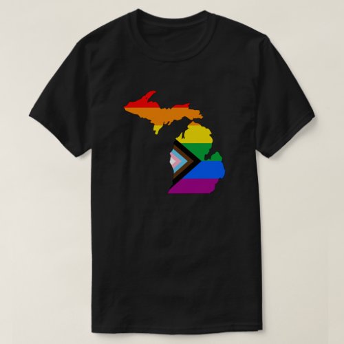 Michigan State Pride LGBTQ Progress Pride T_Shirt