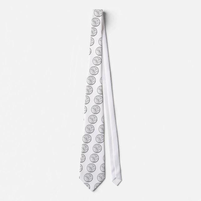 Michigan State Quarter Neck Tie (Front)