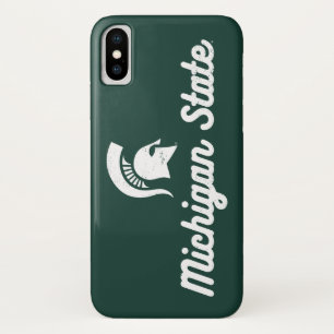 Michigan State Script Logo iPhone X Case